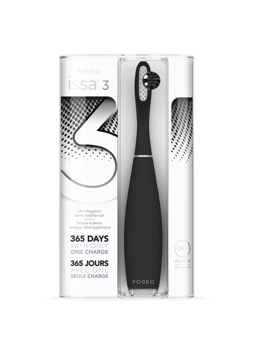 Foreo ISSA™ 3 ultra-hygienic silicone sonic toothbrush - elektrische tandenborstel - detail 4 zwart