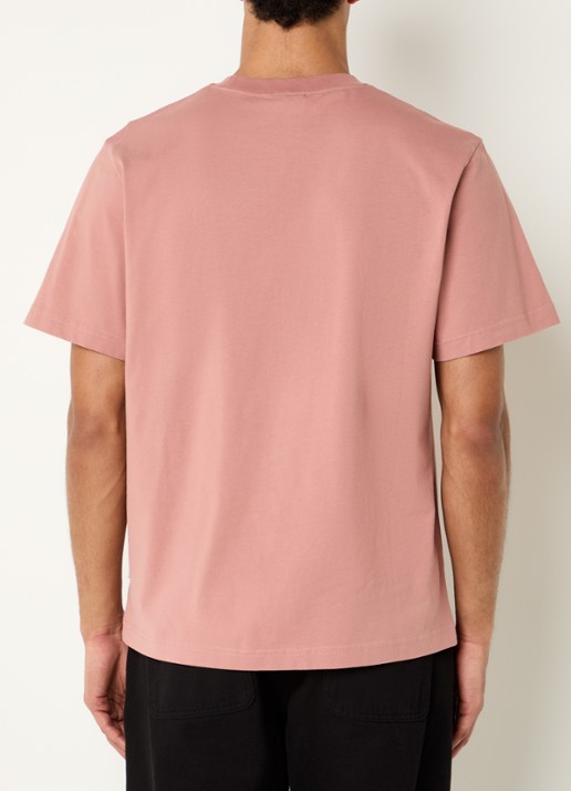 forét Bellis T-shirt met logoborduring - achterkant 4 zalmroze