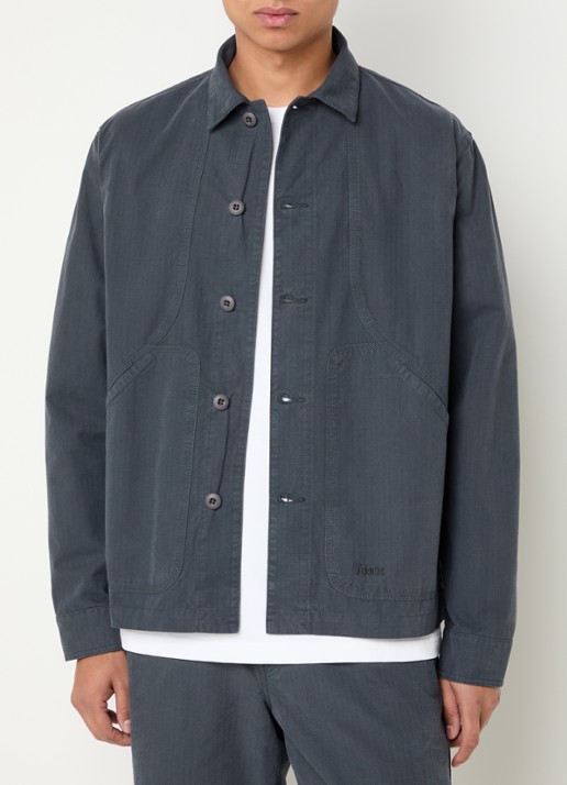 forét Berry comfort fit overshirt met steekzakken