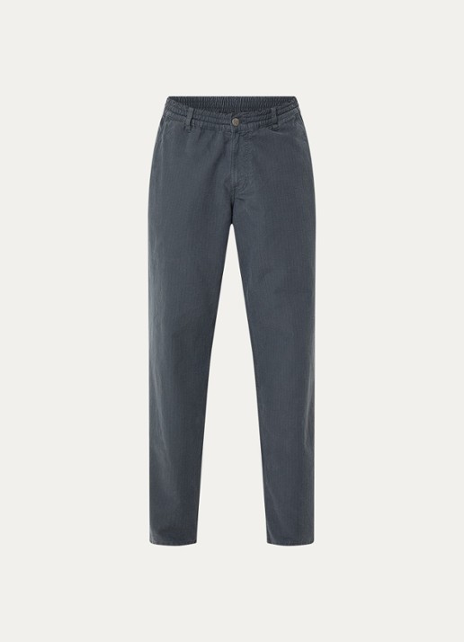 forét Clay straight fit chino met steekzakken - voorkant 4 donkergrijs