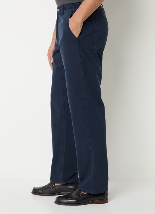 forét Clay straight fit chino met steekzakken - detail 2 donkerblauw