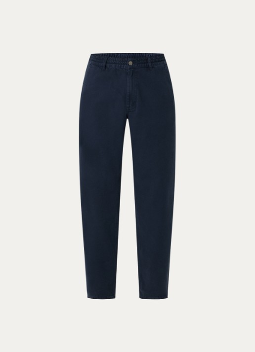 forét Clay straight fit chino met steekzakken - voorkant 3 donkerblauw