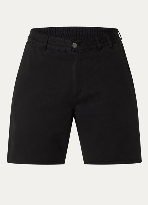 forét Clay straight fit korte broek met steekzakken - voorkant 3 zwart