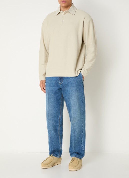 forét Clay straight leg jeans met medium wassing - voorkant 2 indigo