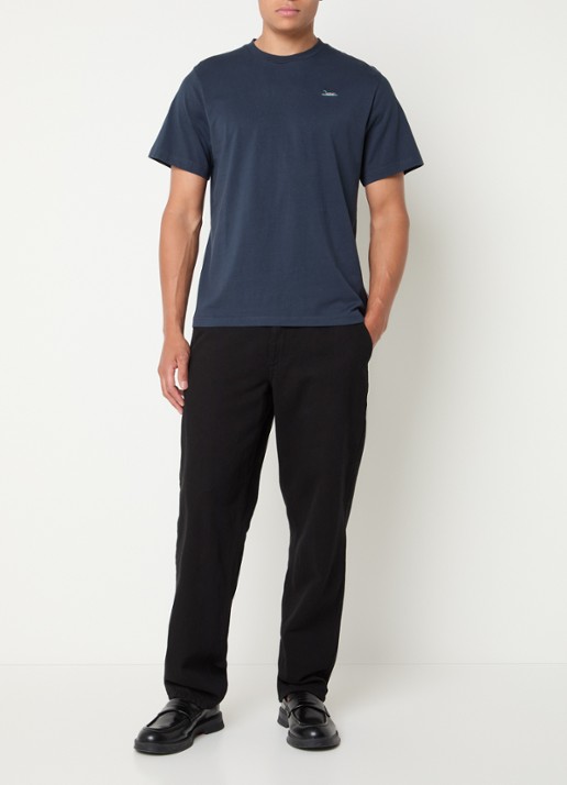 forét Duck T-shirt met borduring - voorkant 2 donkerblauw