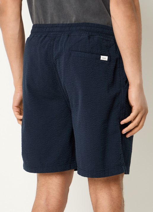 forét Hush loose fit korte broek met steekzakken - achterkant 4 donkerblauw