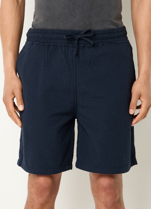 forét Hush loose fit korte broek met steekzakken - detail 3 donkerblauw