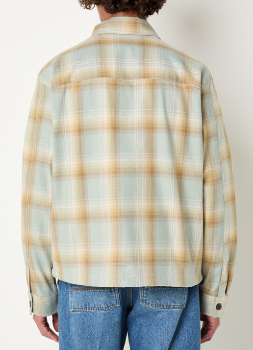 forét Loft jack met ruitdessin - achterkant 2 lindegroen