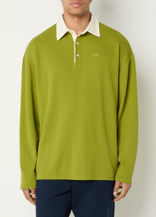 forét Match polo met structuur en logoborduring