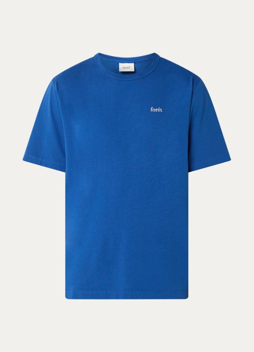 forét Oak T-shirt met logo - voorkant 2 blauw