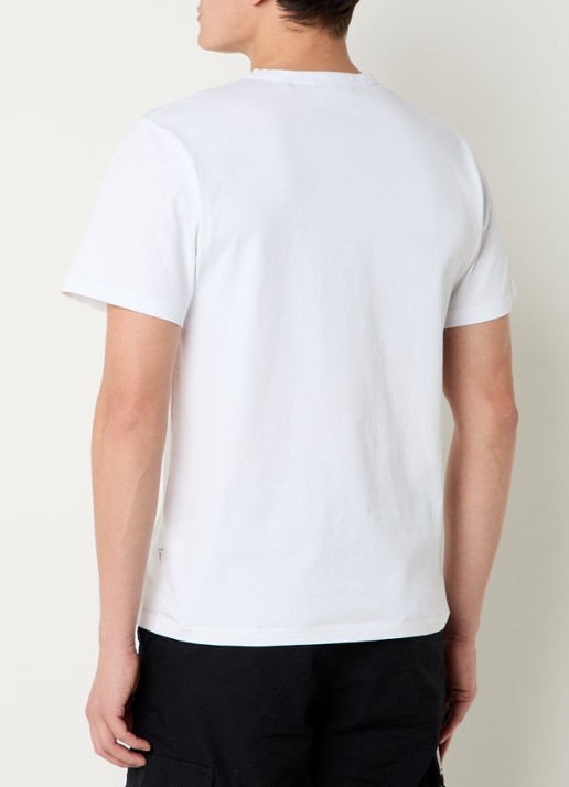 forét Oak T-shirt van  katoen met logoborduring - achterkant 4 wit