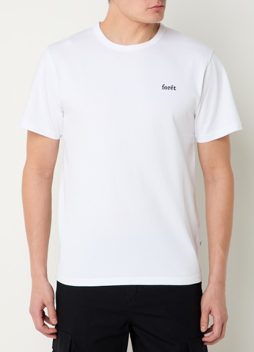 forét Oak T-shirt van  katoen met logoborduring