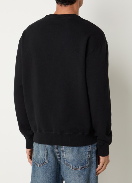 forét Posy sweater met logo - achterkant 4 zwart