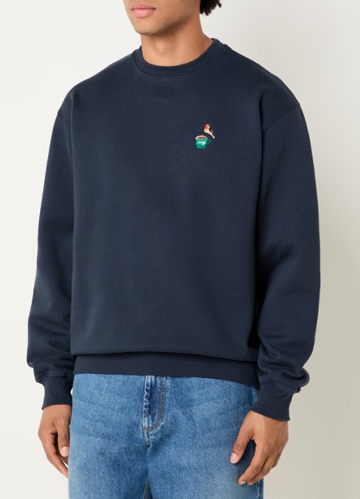 forét Rest sweater met logoborduring