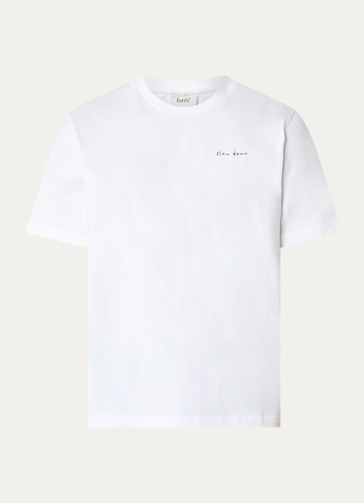 forét T-shirt met borduring - voorkant 3 wit