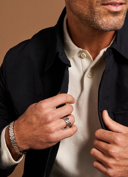 Fossil Arden ring JF04826040 - voorkant 2 zilver