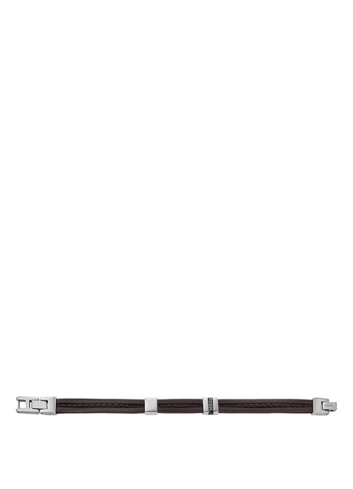 Fossil Armband van leer JF04133040 - detail 4 bruin