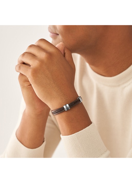 Fossil Armband van leer JF04133040 - detail 6 bruin