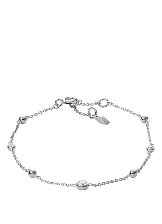 Fossil Armband van zilver met zirkonia JFS00452040