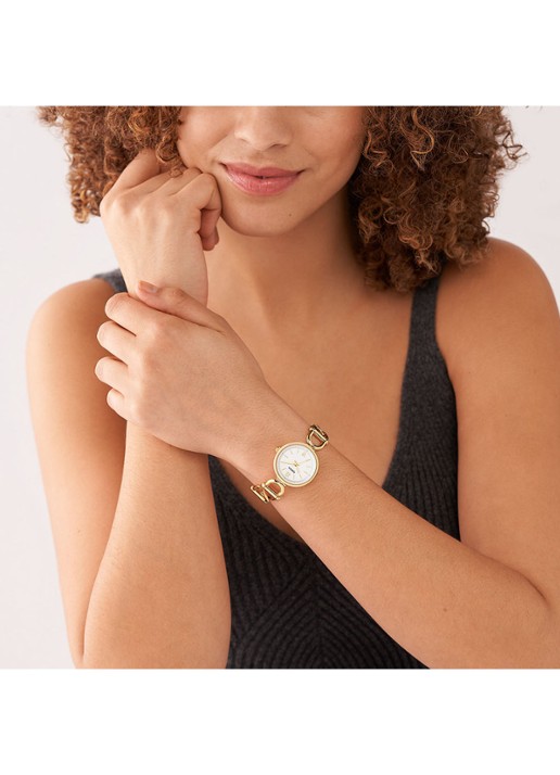Fossil Carlie horloge ES5272 - detail 5 goud