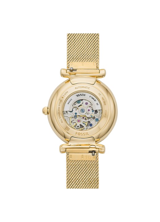 Fossil Carlie horloge ME3250 - detail 4 goud