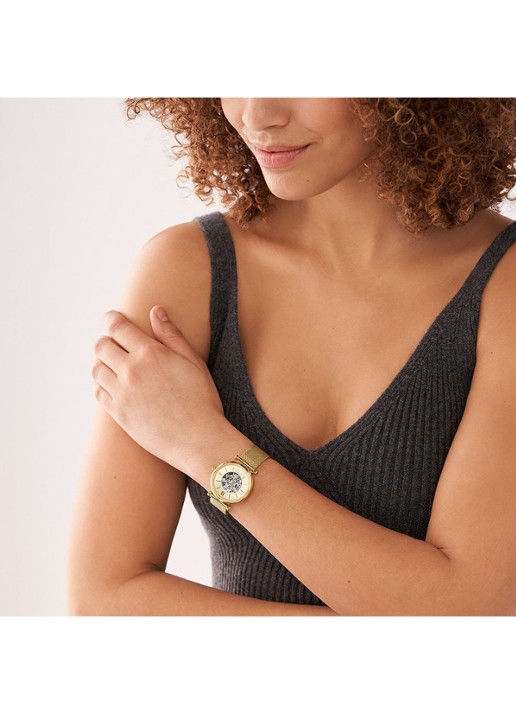 Fossil Carlie horloge ME3250 - detail 6 goud