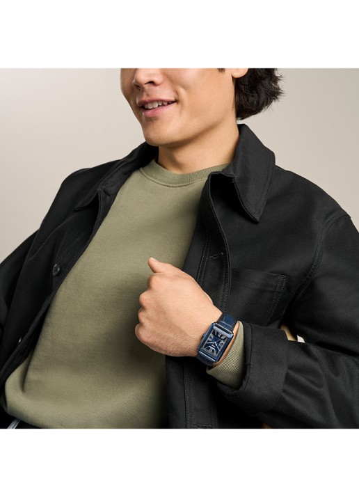 Fossil Carraway horloge FS6170 - detail 5 blauw