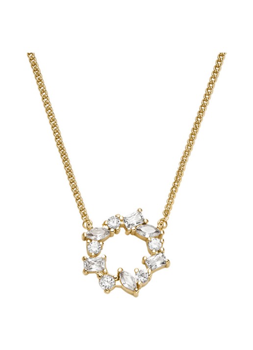 Fossil Ellis ketting JA7295710 - voorkant goud