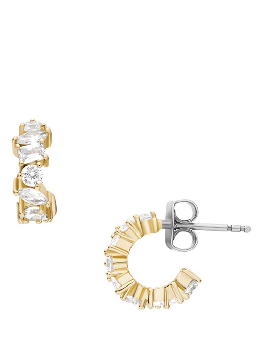 Fossil Ellis oorringen JA7297710 - detail goud