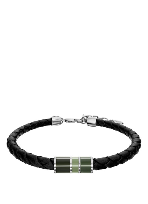 Fossil Everett armband van geweven leer JF05024040