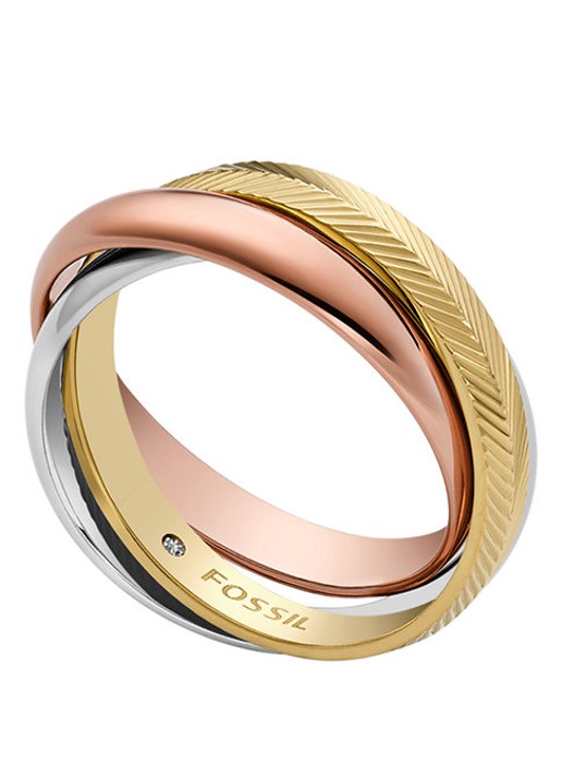Fossil Harlow ring verguld JF04807998 - detail 2 goud