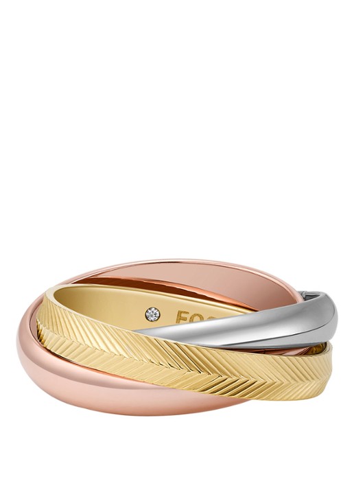 Fossil Harlow ring verguld JF04807998