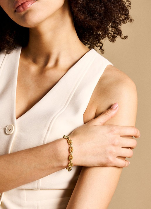 Fossil Heritage armband JF04759710 - detail 5 goud