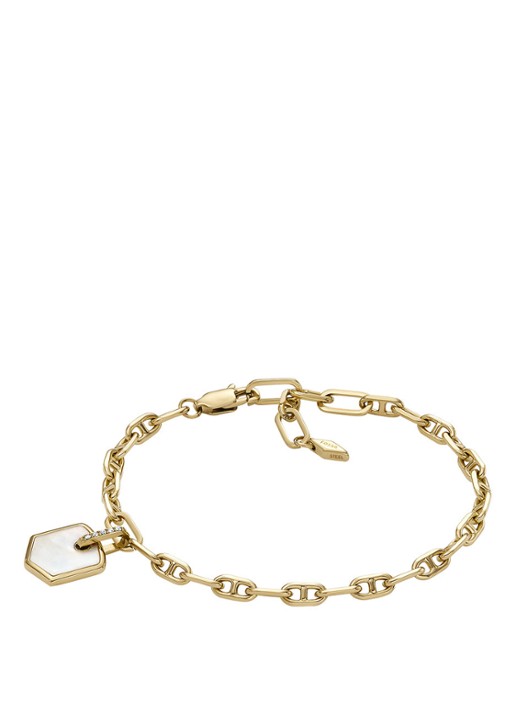 Fossil Heritage bedelarmband met parelmoer en agaat JA7210710