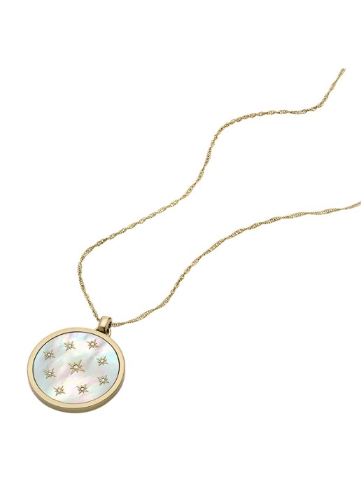 Fossil Jewelry ketting met hanger JF04864710 - detail goud