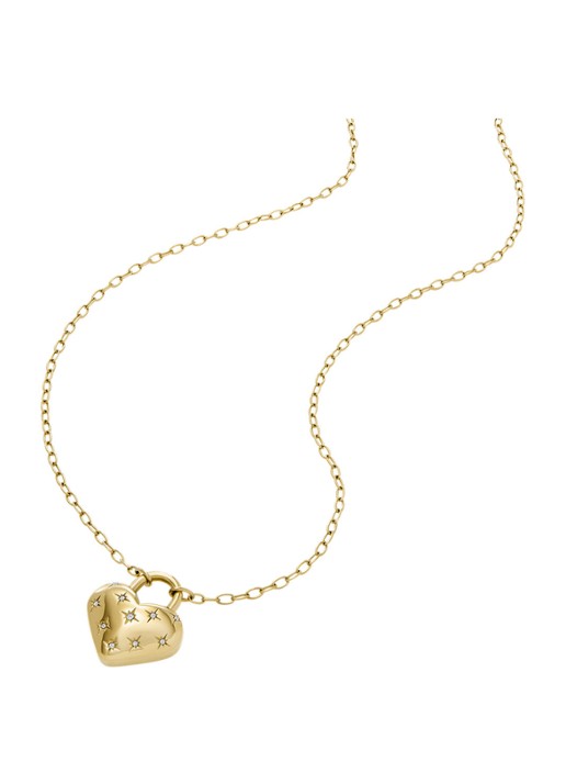 Fossil Ketting met hanger JF04829710 - detail 2 goud