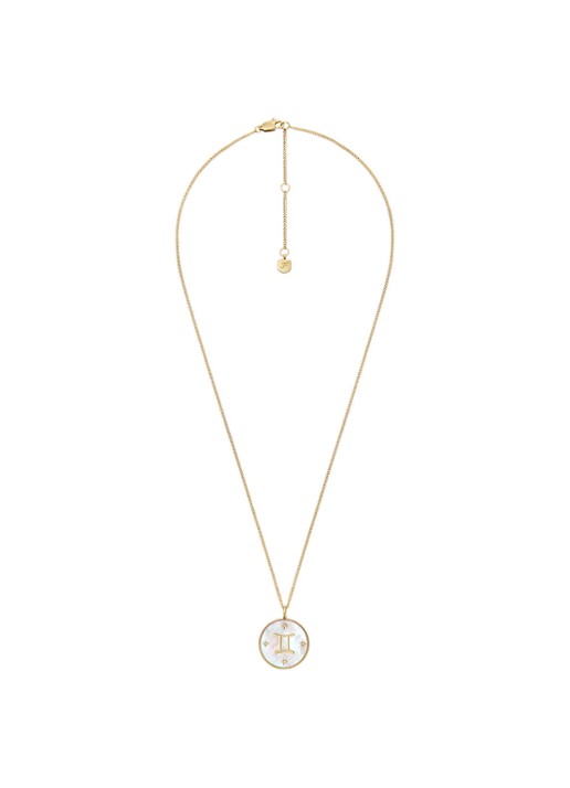 Fossil Ketting met hanger JF04840710 - detail 2 goud