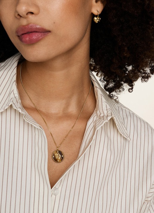 Fossil Ketting met hanger JF04843710 - detail 5 goud