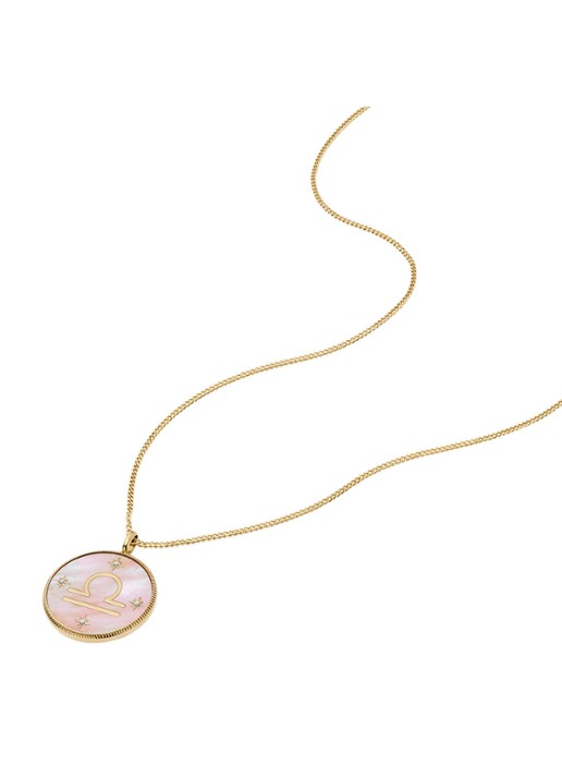Fossil Ketting met hanger JF04844710 - detail 2 goud