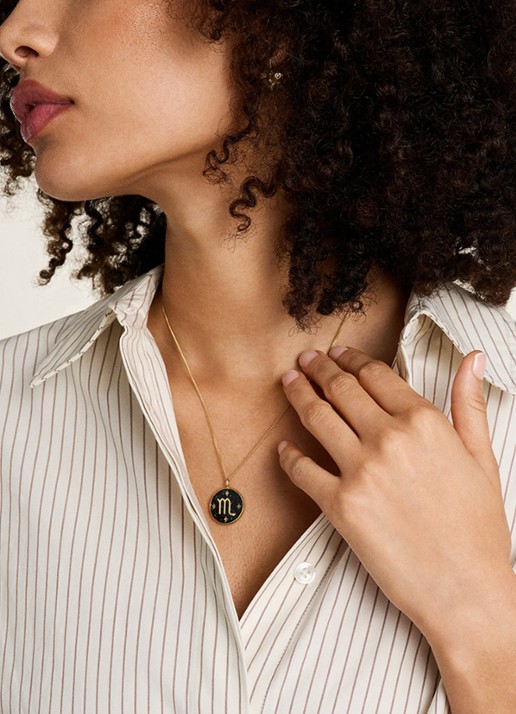 Fossil Ketting met hanger JF04845710 - detail 5 goud