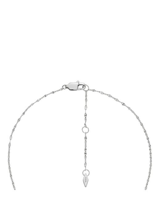 Fossil Ketting met kristal JF04427040 - detail 5 zilver