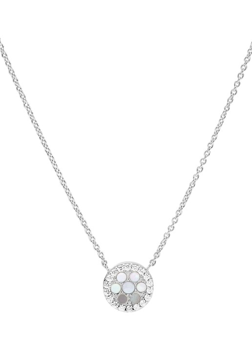 Fossil Ketting van zilver met parelmoer JFS00520040