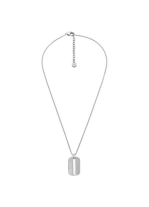 Fossil Knox ketting met hanger JF04882040 - detail 3 zilver
