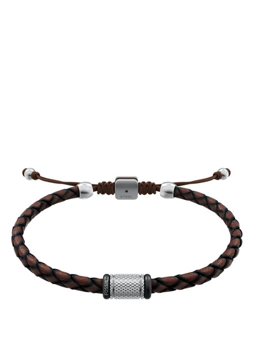 Fossil Machine armband van geweven leer JF05009998