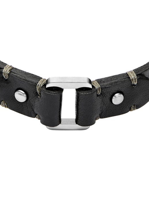 Fossil Machine armband van leer JF04946040 - detail 2 zwart