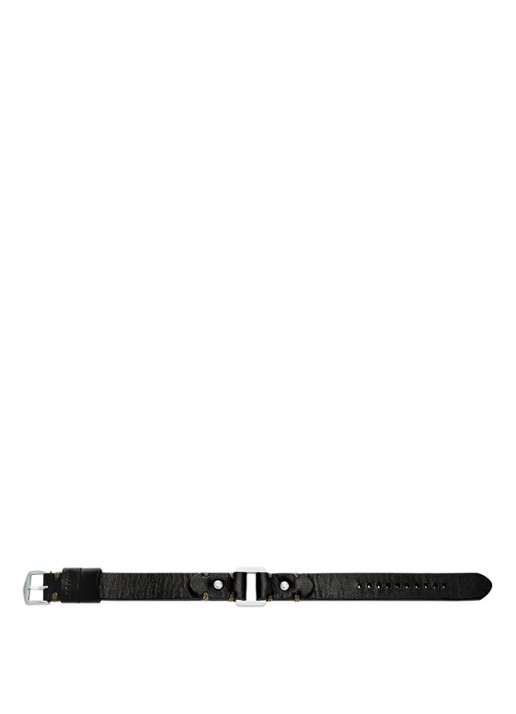Fossil Machine armband van leer JF04946040 - detail 4 zwart