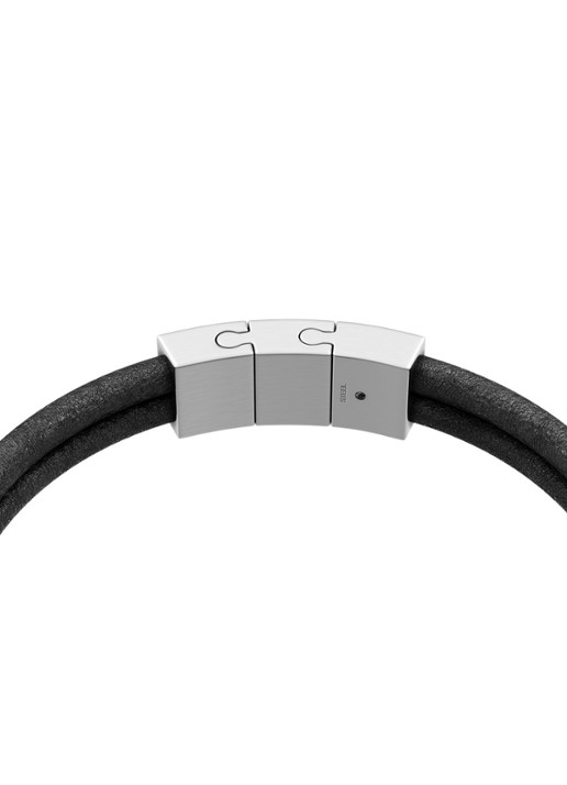 Fossil Machine armband van leer JF05008040 - detail 2 zwart