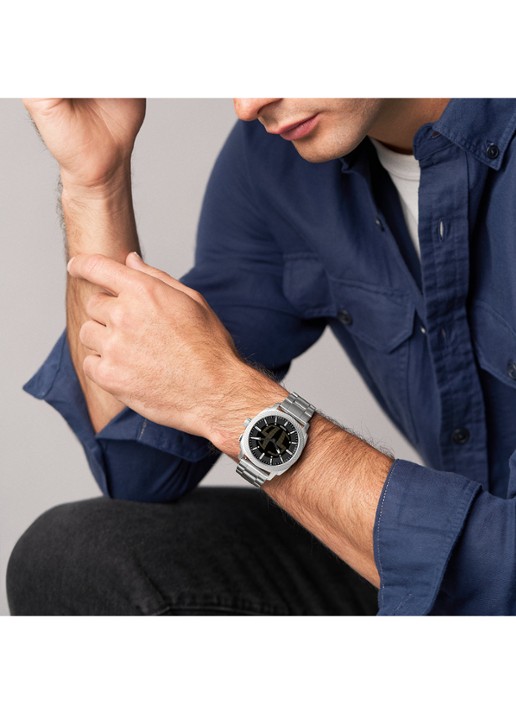 Fossil Machine horloge FS6155 - detail 6 zilver