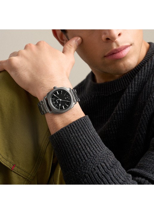 Fossil Machine horloge FS6185 - detail 4 donkergrijs