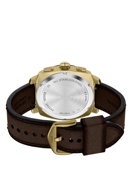 Fossil Machine horloge FS6188 - detail 4 goud
